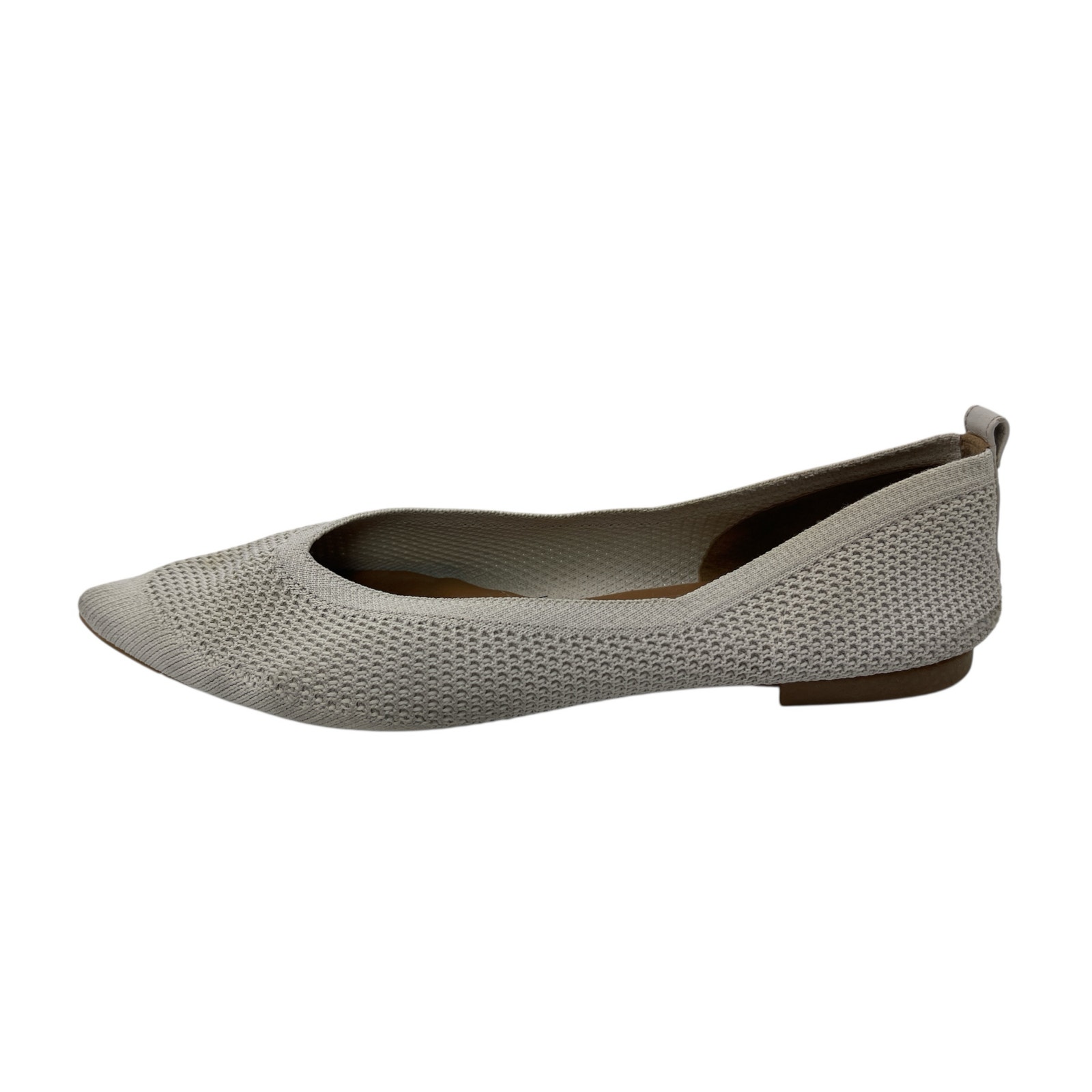 Everlane Reknit Point Flats Women's Gray Pointed Toe Slip On Ballet Shoes 10.5